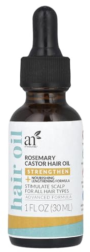 Hair Oil, Rosemary Castor, 1 fl oz (30 ml), artnaturals