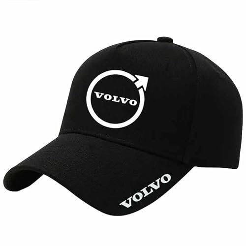 VVEIDIA Auto Baseballmütze für Volvo S90L 2016-2020, Auto Basecap mit Auto Emblem Baumwolle Breathable Sonnenmütze Baseball Cap Snapback Kappe Unisex Outdoor Sport Cap,A