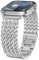 TOYOUTHS Compatible with Apple Watch Straps 38/40/41/42mm Women Dressy Stainless Steel Metal Gold Chain Strap Designer Cowboy Link Bracelet for iWatch Band Series 10 9 8 7 6 5 4 3 2 1 SE, Silver