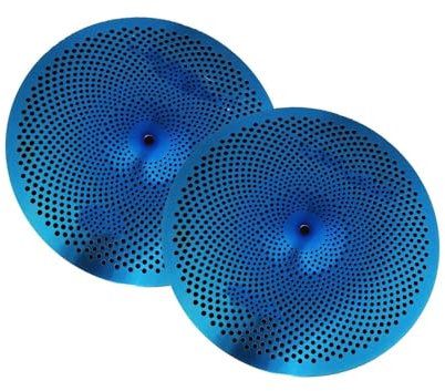 Juego De Platillos De Práctica De Bajo Volumen, 14 Hi-Hat, Un Par(Blue)