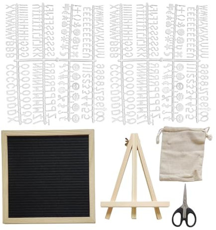 Felt Letter Board | Letter Sign Board | Rustic Felt Letterboard, 9.84x9.84inch Billboard with Wooden Frame For Classroom Hospital Restaurant Cafe Wedding Birthday Celebration