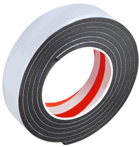 DIYEAH Patins Antidérapants en Mousse Épais pour Meubles Ruban Isolant Insonorisant Auto-Adhésif Protection des Sols du Bruit 1 Rouleau de 2M