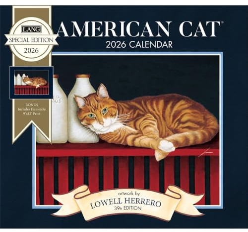 Lang Companies, American Cat Special Edition Wandkalender 2026, 31,8 x 35,6 cm, 12-Monatskalender mit gehefteter Bindung