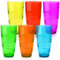 HEFTMAN Plastic Tumblers Set of 6-550ml Acrylic Tumbler Glasses with Swirl Design, Stackable Re-usable Plastic Glasses for Garden, Picnics, Camping, BBQs, Parties or Everyday Use (Coloured)