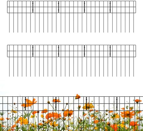 Tuxxjzm Gartenzaun, kein Grabenzaun, 10 x Randschutz, wetterbeständig, für Haustiere, Hunde, Rasen, Hof, Terrasse, Outdoor-Dekoration
