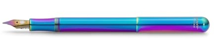 Kaweco COLLECTION Füllhalter Liliput Kolibri I Exklusiver Füllfederhalter aus Edelstahl in Regenbogenfarbe für Tintenpatronen mit bunter Stahlfeder 12,4 cm I Federbreite: F (Fein)