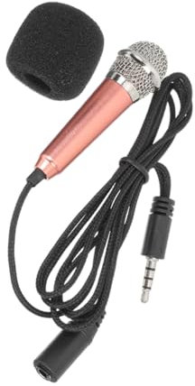 GALPADA Portable Mini Microphone for Singing Small Mic Earphone for Phone Tablet Mic for Home Karaoke and Voice Recording