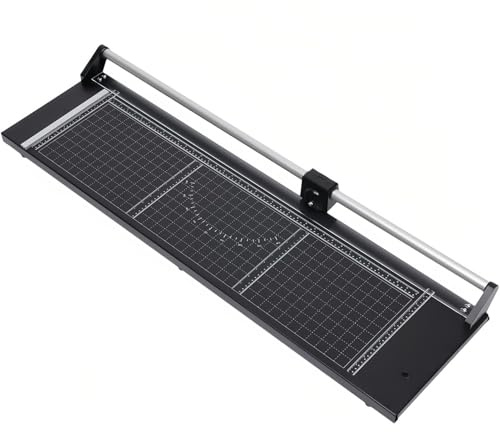 SAYEYBU 91,4 cm Rollenschneider, PräZisions-Rollschneider, Manueller, Robuster Profi-Rollschneider, FüR Fotopapier, DüNne Kunststoff-Weichkartons, Schneidemaschinen,Schwarz,200CM
