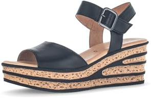 Gabor Damen Keilsandalen, Frauen Sandalen,Best Fitting,schwarz (27),44 EU / 9.5 UK
