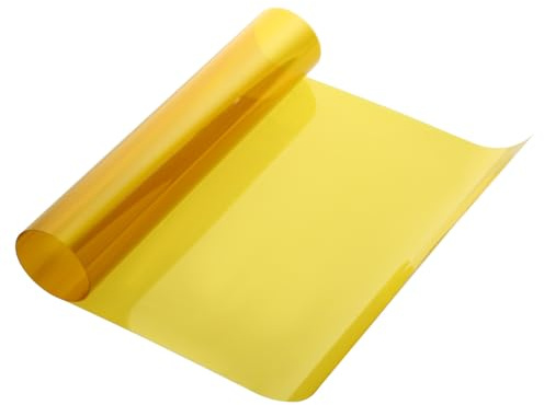 HOMSFOU Farbfilterfolie Transparent Gelb 30X100cm Lichtfilter für Fotostudio und Videobeleuchtung mit Zuschneidbarer Klebefolie