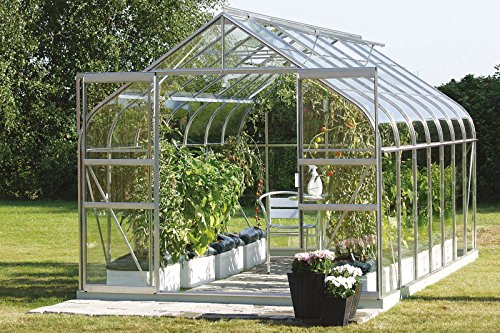 Vitavia Gewächshaus Diana - Ausführung:11500 ESG 3 mm Alu, Fläche:ca. 11,5 m², Fenster:4, Maße:263 x 445 cm, Sockel:255 x 441 cm,