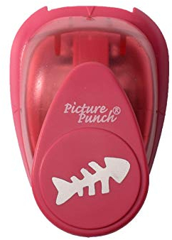 Vaessen Creative 21435-005 Motivstanzer, Medium Stanzer Fischgräte, Ausstanzung 2,5 cm Weit, Metall, lila, 6.5 x 4.5 x 4.4 cm