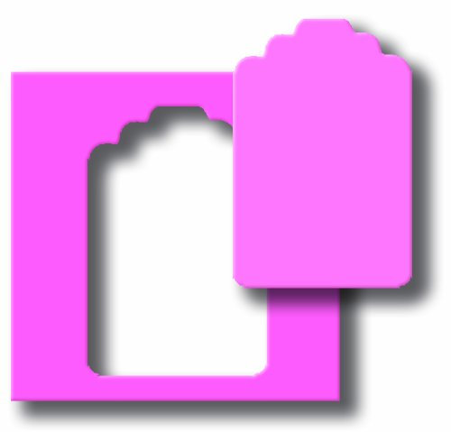 efco Label, Pink, 2 X Große, 57 x 37 mm