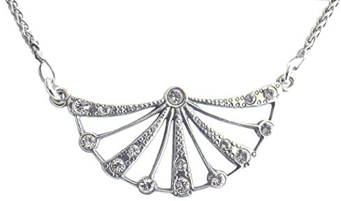 Halskette 925 Silber Schmuckkristalle Zwanziger Jahre Art Deco
