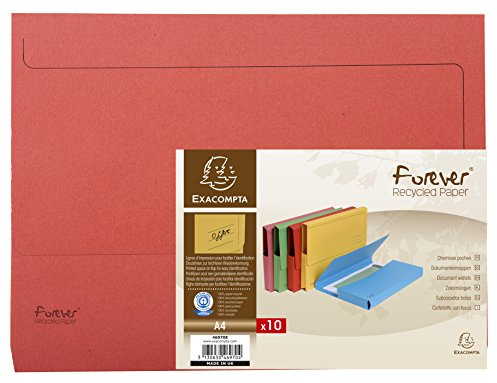 Exacompta 100 pocket folders with gusset Forever® Blue Angel red