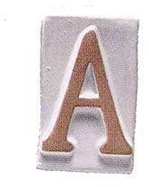 Lettera civica in terracotta Telcom Vasarte A