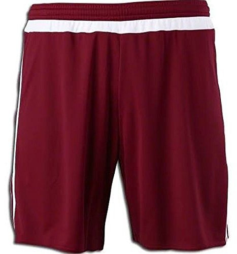 Adidas Youth Mls15 - Pantaloncini da gara, Bambino, Borgogna scuro-bianco, S