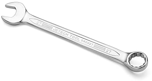 Jetech Ringmaulschlüssel 27mm – Hochfester Schraubenschlüssel aus Cr-V Stahl mit sandgestrahlter Oberfläche