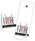 Logbuch-Verlag 25 weiße Aufkleber Sticker FROHE WEIHNACHTEN Rentier Hirsch rot schwarz 5 x 14,8 cm Verpackung Geschenke Weihnachtsaufkleber