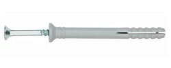 Tassello a Battuta in Nylon e Chiodo Zincato Bianco NHS 5x45mm 100pz (5x50)