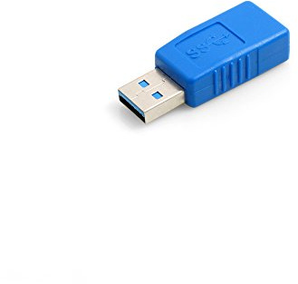 System-S USB A 3.0 Stecker (Male) auf USB A 3.0 Buchse (Female) Kabel Adapter Converter