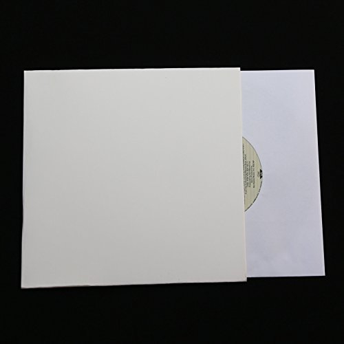 Mari-Medienverpackungen 50 St. Single 300 gr. Deluxe Cover 185 x 185 mm weiß (zu Aufbewahrung von Singles 7 Zoll/Inch inklusive Innenhülle) Vinyl Schallplatten