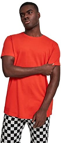 Urban Classics Men's Shaped Long Tee T-Shirt, Bloodorange, 3XL Plus, 1