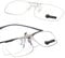 TERAISE Clip On Lesebrille mit Klappfunktion Vollformat-Metallbrille mit Clip-Funktion Entwickelt für Myopieleser für Männer und Frauen HD-Objektiv Tragbare Brillenetui(3.0X)