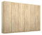 Rauch Möbel Alabama Schrank Kleiderschrank Drehtürenschrank Eiche Sonoma, Holz 6-türig inklusive Zubehörpaket Classic 3 Kleiderstangen, 9 Einlegeböden BxHxT 271x229x54 cm
