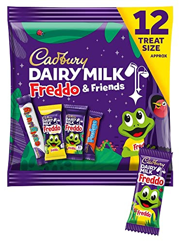 Cadbury Dairy Milk Freddo & Friends Treatsize Bars,191 g (Pack of 1) | Fun-Sized Chocolate Bars, For Halloween & Christmas, Family-Friendly Multipack, Individually Wrapped for Sharing