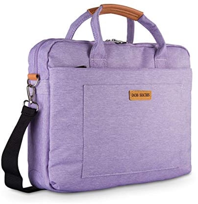 DOB SECHS 17.3 Zoll Laptoptasche Aktentaschen Handtasche Tragetasche Schulter Tasche Notebooktasche Laptop Sleeve Laptop hülle für bis zu 17-17.3 Zoll Laptop Dell Alienware/MacBook/Lenovo/HP,violett
