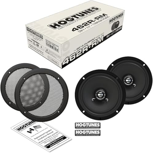 Hogtunes 462R-RM 6.5 Rear Replacement Speakers for 2014-Current Harley-Davidson Ultra, Limited, Road Glide Ultra and Limited Models