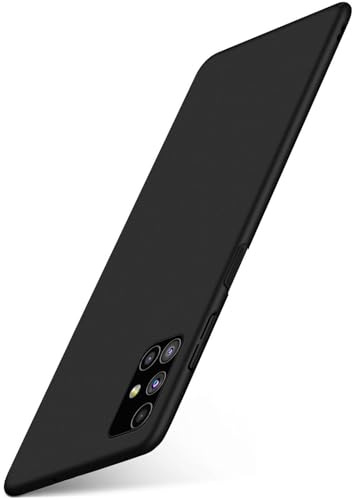moex für Samsung Galaxy M51 Hülle Ultra Dünn, Schutzhülle mit erhöhtem Kameraschutz, Slim Cover Hardcase Backcover, Dünnste Handyhülle Minimalistisch Alpha Case, Matt Schwarz