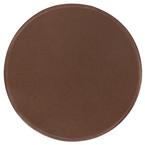Qisan Gaming Mouse Pad/Mat for Computer Laptop 8.66x8.66x0.07 Keyboard Pad Desk Pad with Anti-slip Rubber Base Round Mouse Pad Mat-Brown