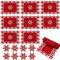17 Set de Table de Noël, EBANKU Ensemble de Sets de Table et Dessous de Verre de Noël pour Décoration de Table de Noël