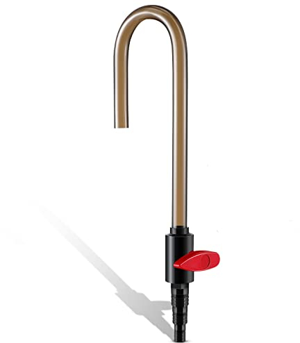 Dreyoo Aquarium Fish Tank Hook Water Changer, with Flow Switch, Quickly and Efficiently Helps Fill Your Water, Aquarium Vacuum Water Filler for Fish Tank, Suit for 1/2'', 5/8'' 3/4'' Hose