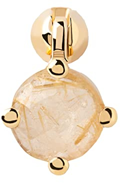 PdPaola Damen-Einzelner Ohrschmuck 925er Silber Farbstein One Size Beige 32022911