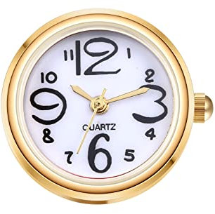 JewelryWe Ringuhr Fingeruhr Damen Ultradünn Rund Analog Quarz Ring Uhr Verstellbar Fingerringuhr Uhrenring Gold Weiß