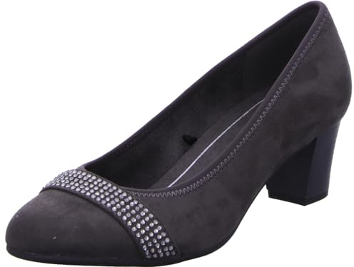 Jana Damen Pumps mit Glitzerdetails Vegan, Grau (Anthracite), 38 EU