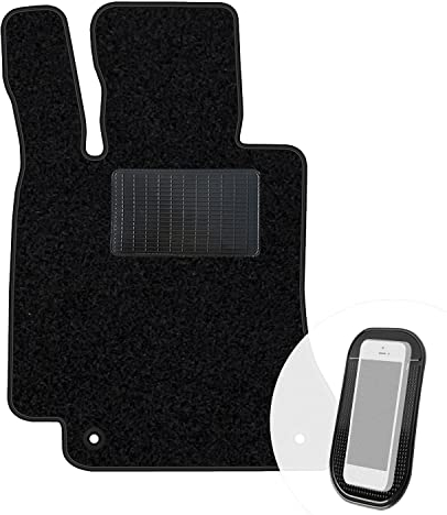 moto-MOLTICO Fahrer Fußmatte Auto Velours Fahrerseite Autoteppiche Schwarz Fahrermatte 1-teilig passend für Mercedes-Benz C-Klasse W205 2014-2021