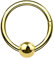 Piercingfaktor Titan Clicker Scharnier Ring mit Kugel Nasen Piercing Septum Tragus Helix Nase Nasenring Nasenpiercing Ohr Knorpel Segment Klicker Gold 1,2mm x 12mm x 3mm