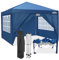 COBIZI Pavillon 3x3 Wasserdicht Stabil Winterfest Partyzelt 3x3 mit 4 Seitenteilen Pop Up Faltpavillon UV Schutz 50+ Gartenpavillon Pavillon Faltbar 3x3m mit 8X Heringe und 4X Windseil, Blau