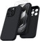 ORNARTO für iPhone 15 Pro Max Hülle mit Kameraschutz und 2 Schutzfolien, flüssige Silikon Handyhülle iPhone 15 Pro Max 6.7 Zoll, stoßfeste iPhone 15Pro Max Schutzhülle mit Mikrofaser - Schwarz