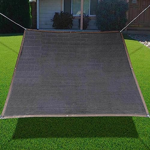 Telo Ombreggiante Occhiellato 4x4 6x8 Vela Teli Ombreggianti da Esterno Rete Parasole Giardino Gazebo 90% Protezione UV Antistrappo Giardino, Patio, Pergola, Cortile-Sabbia,black-4x8m