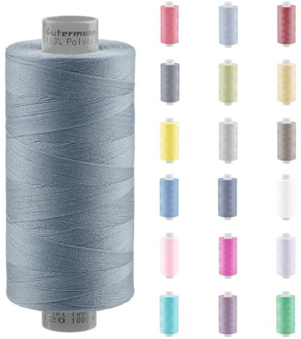 Nähmit - 1 Rolle Gütermann PERMACORE - Nähgarn + GRATIS FARBKARTE - Stärke 120er - 1000m Rolle Polyester Nähmaschinengarn für Haushalts & Industrie Nähmaschine Qualitäts Nähgarn