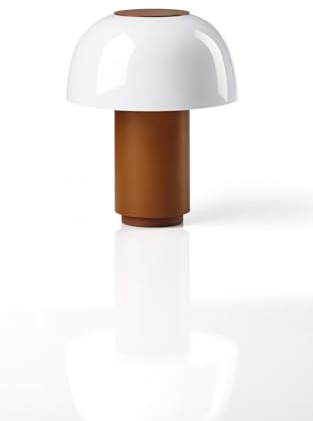 Zone Denmark Harvest Moon Lampe, Wiederaufladbare Tischlampe mit dimmbarem Licht, Tragbare LED-Lampe mit USB-C-Kabel, Warmes Licht für Wohnzimmer, Terrasse & Schlafzimmer, Ø 18 cm, Höhe 22 cm
