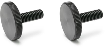 Ganter Normelemente | Flache Rändelschrauben | Rändelschrauben (niedrige Form) | DIN 653-M8-40 | 2 Stück | Stahl brüniert | Gewinde: M8x40