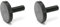 Ganter Normelemente | Flache Rändelschrauben | Rändelschrauben (niedrige Form) | DIN 653-M8-40 | 2 Stück | Stahl brüniert | Gewinde: M8x40