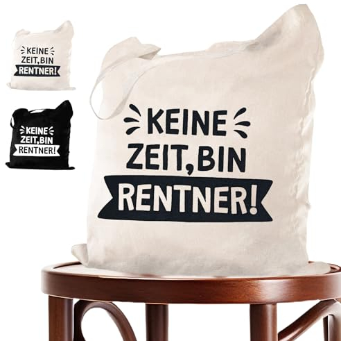 Rentner Geschenk Mann und Frau, Renteneintritt Geschenk Abschiedsgeschenk Kollegen Lustig Rente Tasche 38x42, Lustige Ruhestand Geschenke für Frauen und Männer als Pensionierung Dankeschön Geschenke