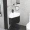 Badezimmer-Waschtischunterschrank, an der Wand montiertes Badezimmer-Waschbecken aus Keramik, kleines Eckwaschbecken mit Wasserhahn, kombinierter Schrank mit Türen, Waschtische für Moderne Schränke,